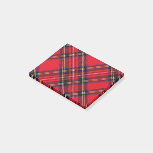 Royal Stewart tartan red black plaid Post-it® Notes (Schuin)