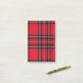 Royal Stewart tartan red black plaid Post-it® Notes (Op bureau)