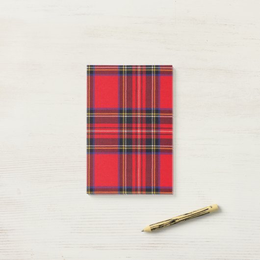 Royal Stewart tartan red black plaid Post-it® Notes (Op bureau)