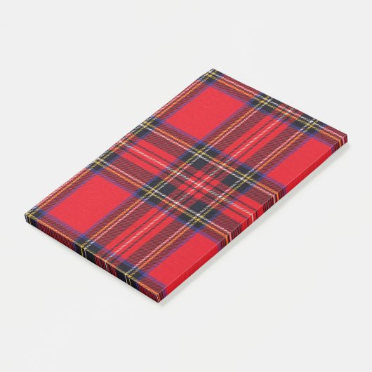 Royal Stewart tartan red black plaid Post-it® Notes (Schuin)