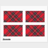Royal Stewart tartan red black plaid Rechthoekige Sticker (Vel)