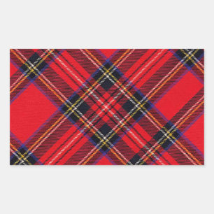 Royal Stewart tartan red black plaid Rechthoekige Sticker