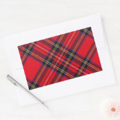 Royal Stewart tartan red black plaid Rechthoekige Sticker (Envelop)