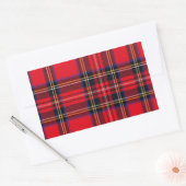 Royal Stewart tartan red black plaid Rechthoekige Sticker (Envelop)
