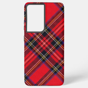 Royal Stewart tartan red black plaid Samsung Galaxy Hoesje