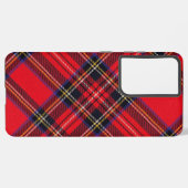 Royal Stewart tartan red black plaid Samsung Galaxy Hoesje (Linkerkant)