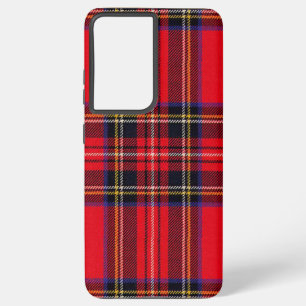 Royal Stewart tartan red black plaid Samsung Galaxy Hoesje
