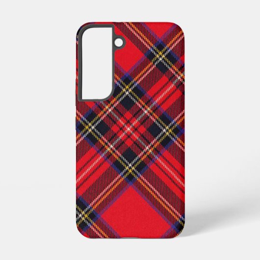 Royal Stewart tartan red black plaid Samsung Galaxy Hoesje (Achterkant)