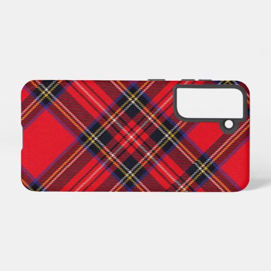 Royal Stewart tartan red black plaid Samsung Galaxy Hoesje (Achterkant horizontaal)