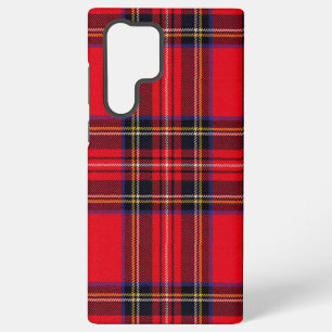 Royal Stewart tartan red black plaid Samsung Galaxy Hoesje