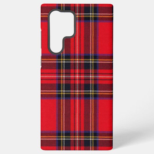 Royal Stewart tartan red black plaid Samsung Galaxy Hoesje (Achterkant)