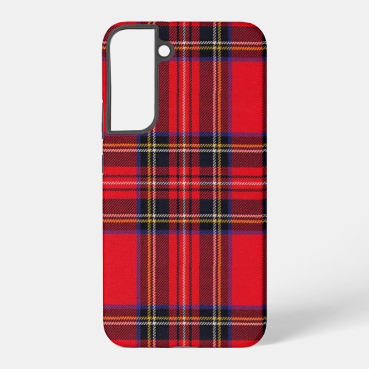 Royal Stewart tartan red black plaid Samsung Galaxy Hoesje (Achterkant)