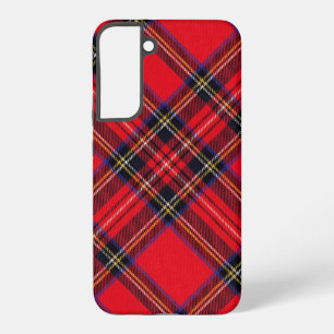 Royal Stewart tartan red black plaid Samsung Galaxy Hoesje