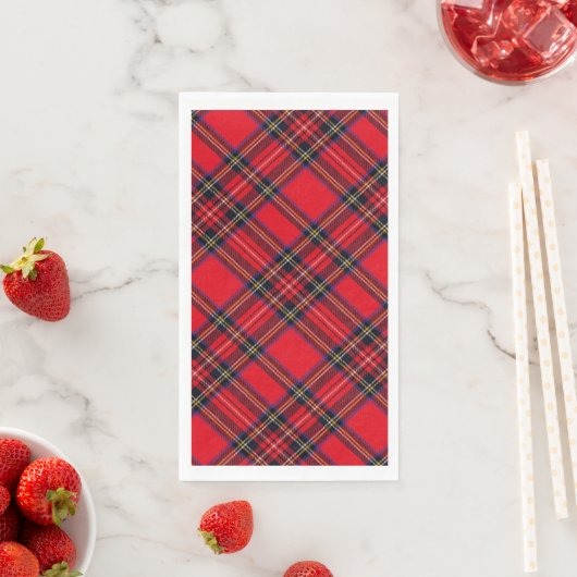Royal Stewart tartan red black plaid Servet (Insitu)