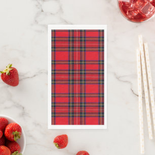 Royal Stewart tartan red black plaid Servet