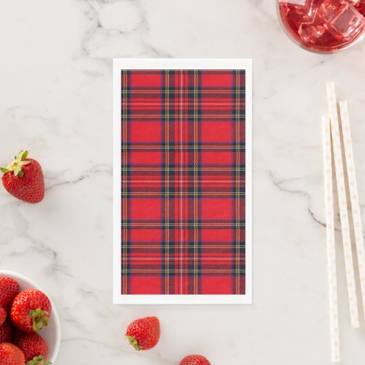 Royal Stewart tartan red black plaid Servet (Insitu)