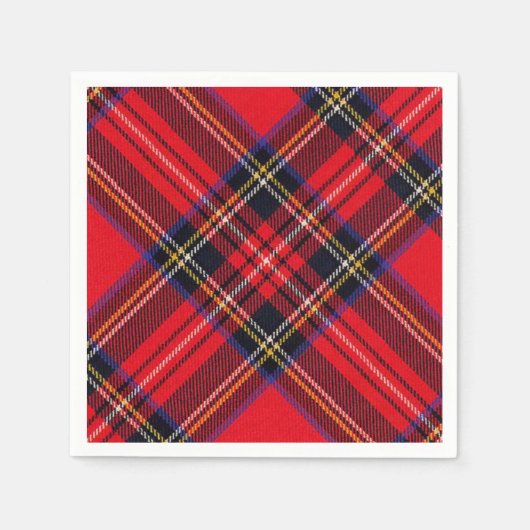 Royal Stewart tartan red black plaid Servet (Voorkant)