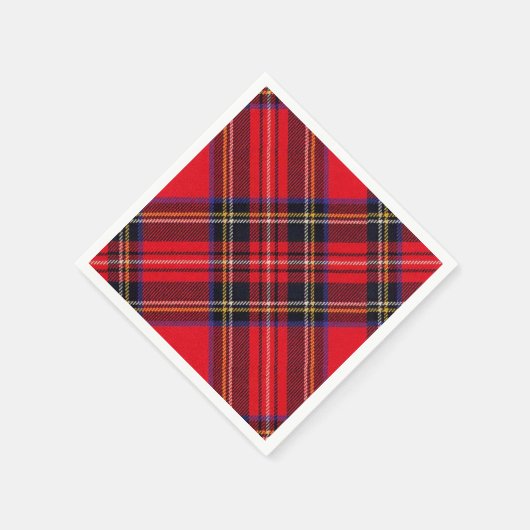 Royal Stewart tartan red black plaid Servet (Hoek)