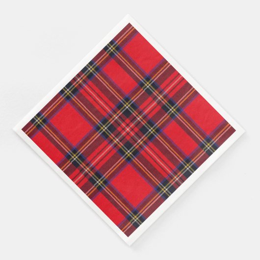 Royal Stewart tartan red black plaid Servet (Hoek)