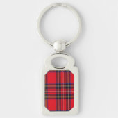Royal Stewart tartan red black plaid Sleutelhanger (Voorkant)