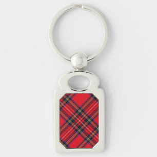 Royal Stewart tartan red black plaid Sleutelhanger