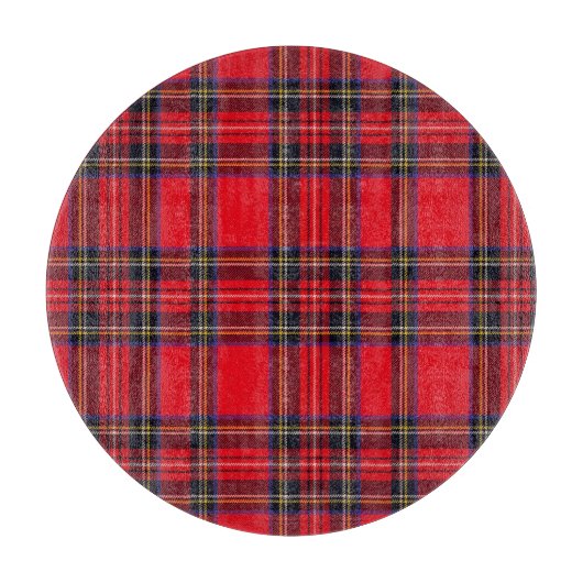 Royal Stewart tartan red black plaid Snijplank (Voorkant)
