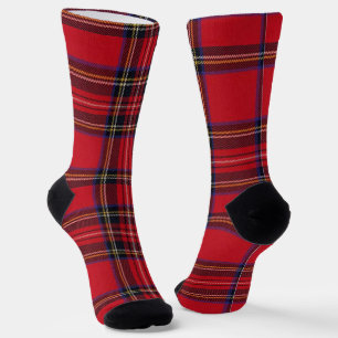 Royal Stewart tartan red black plaid Sokken