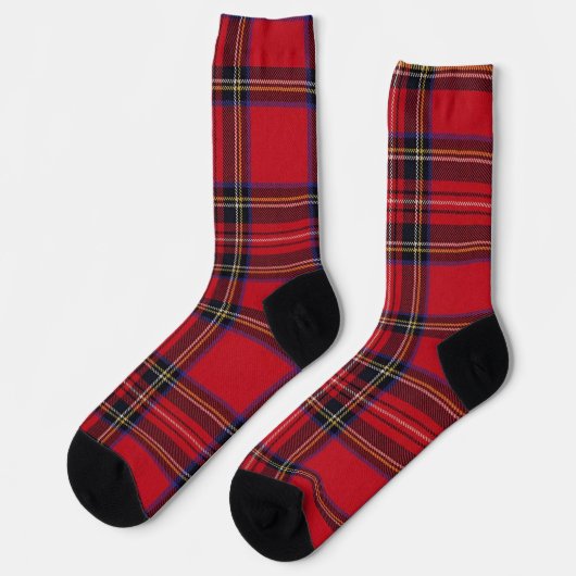 Royal Stewart tartan red black plaid Sokken (Links)