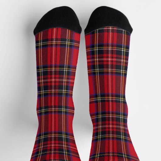 Royal Stewart tartan red black plaid Sokken (Top)