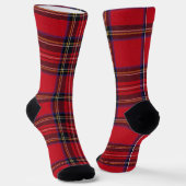 Royal Stewart tartan red black plaid Sokken (Gebogen)
