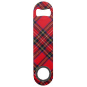 Royal Stewart tartan red black plaid Speed Flessenopener (Achterkant)