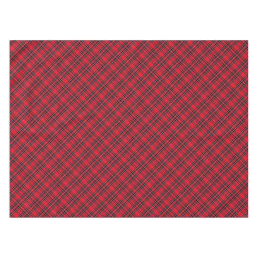 Royal Stewart tartan red black plaid Tafelkleed (Voorkant (Horizontaal))