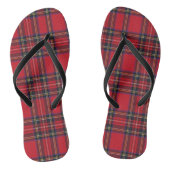 Royal Stewart tartan red black plaid Teenslippers (Voetbed)