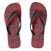 Royal Stewart tartan red black plaid Teenslippers (Voetbed)