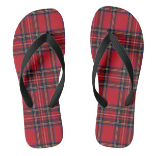 Royal Stewart tartan red black plaid Teenslippers