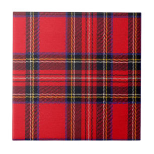 Royal Stewart tartan red black plaid Tegeltje