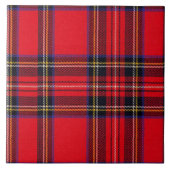 Royal Stewart tartan red black plaid Tegeltje (Voorkant)