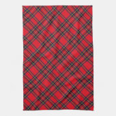 Royal Stewart tartan red black plaid Theedoek (Verticaal)