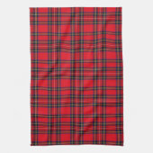 Royal Stewart tartan red black plaid Theedoek (Verticaal)