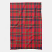 Royal Stewart tartan red black plaid Theedoek (Verticaal)