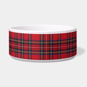 Royal Stewart tartan red black plaid Voerbakje
