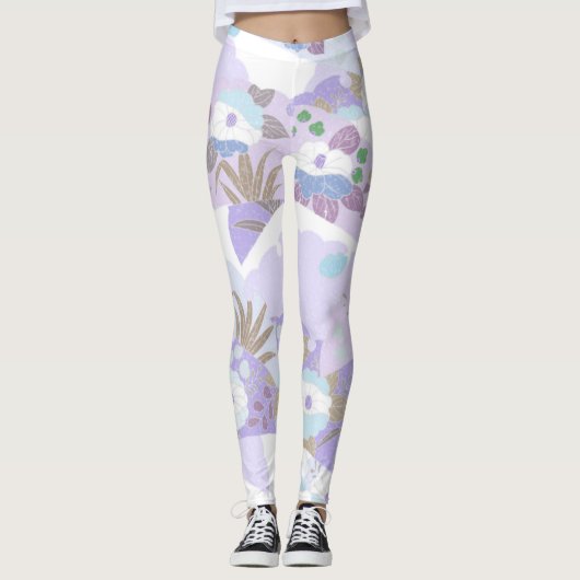 Royal Stewart tartan red black plaid waterverf Leggings (Voorkant)