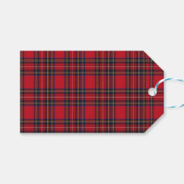 Royal Stewart Tartan Red Plaid Cadeaulabel