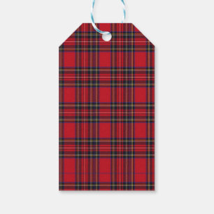 Royal Stewart Tartan Red Plaid Cadeaulabel