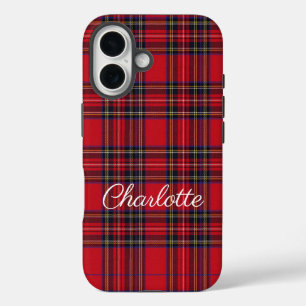 Royal Stewart Tartan Red Plaid iPhone 16 Hoesje