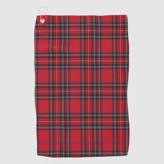 Royal Stewart Tartan Red Plaid Golfhanddoek (Voorkant)