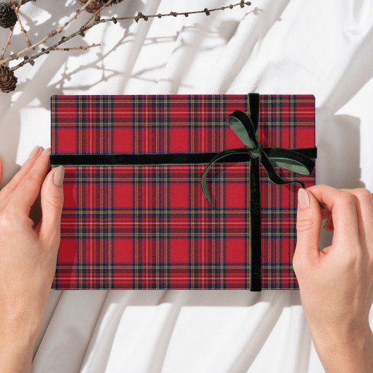 Royal Stewart Tartan Red Plaid Inpakpapier Vel
