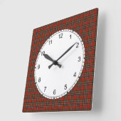 Royal Stewart Tartan Red Scottish Pset Pattern Vierkante Klok (Hoek)