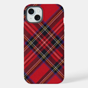 Royal Stewart tartan rood zwart geruit iPhone 15 Plus Case