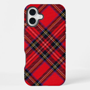 Royal Stewart tartan rood zwart geruit iPhone 16 Plus Hoesje